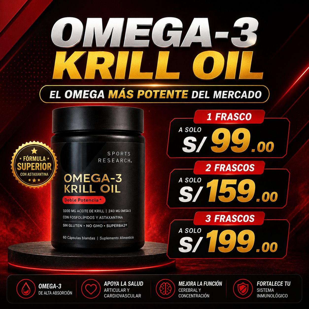 OMEGA-3 KRILL OIL 1000MG