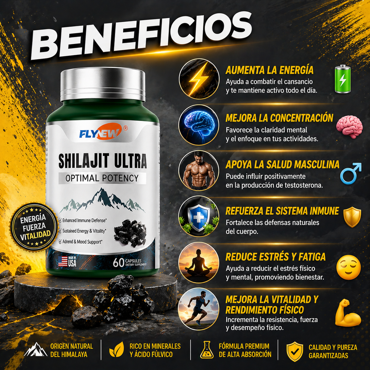 SHILAJIT ULTRA - 60 CAPSULAS