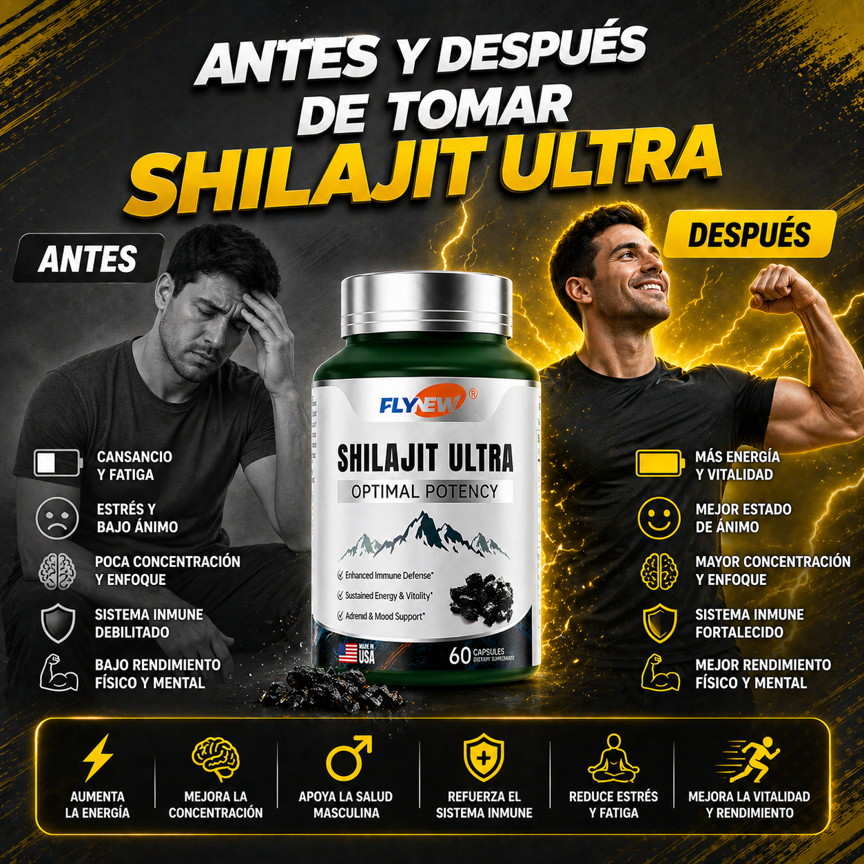 SHILAJIT ULTRA - 60 CAPSULAS