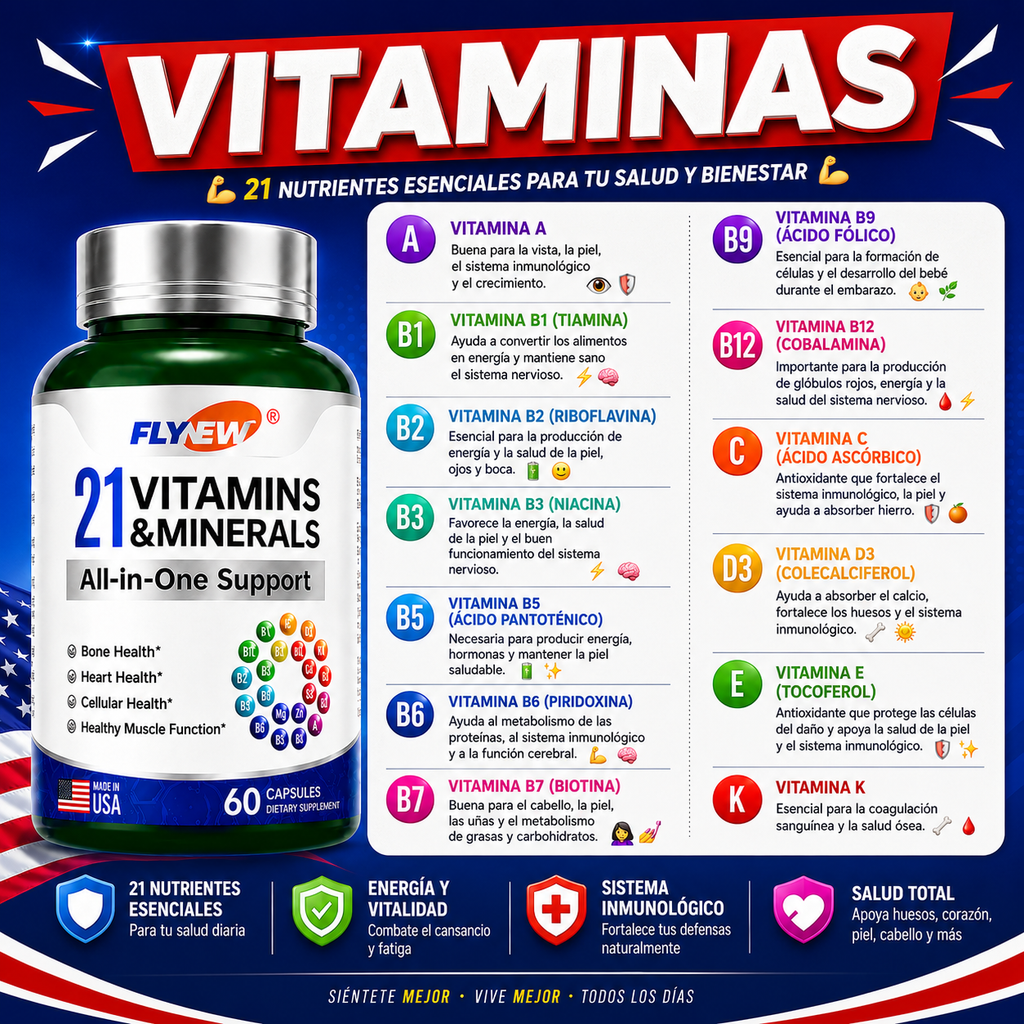 21 VITAMINAS - 60 CAPSULAS