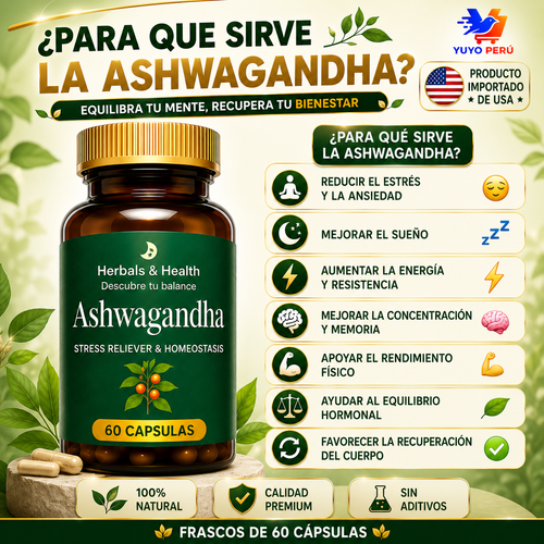 ASHWAGANDHA - 60 CAPSULAS