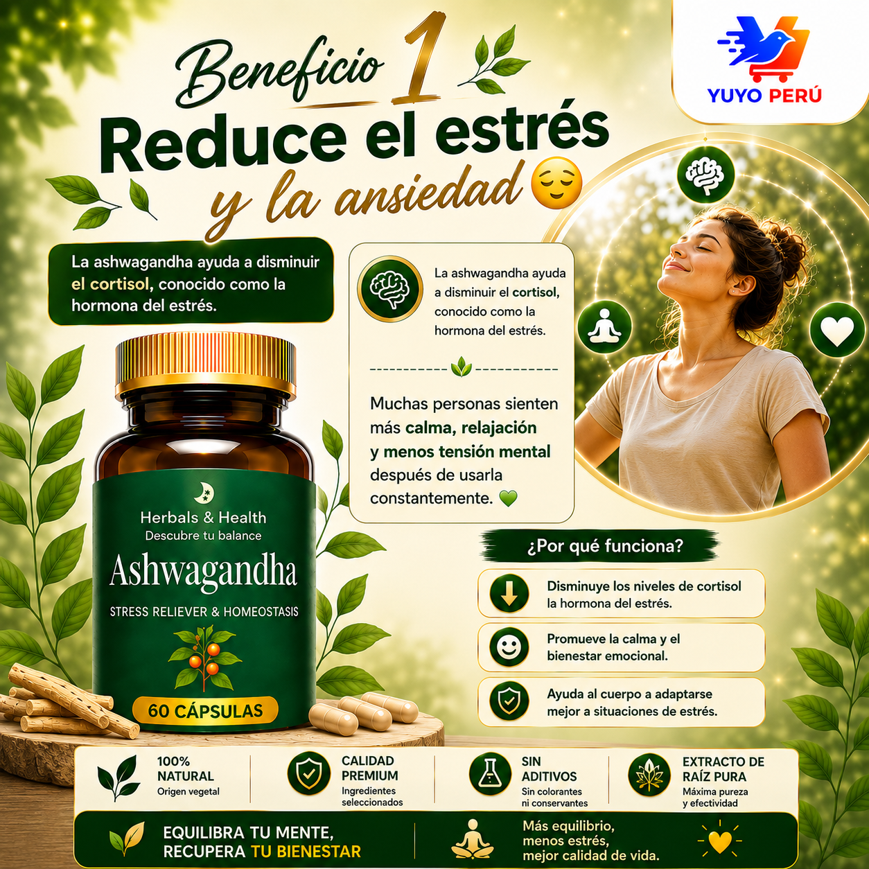 ASHWAGANDHA - 60 CAPSULAS
