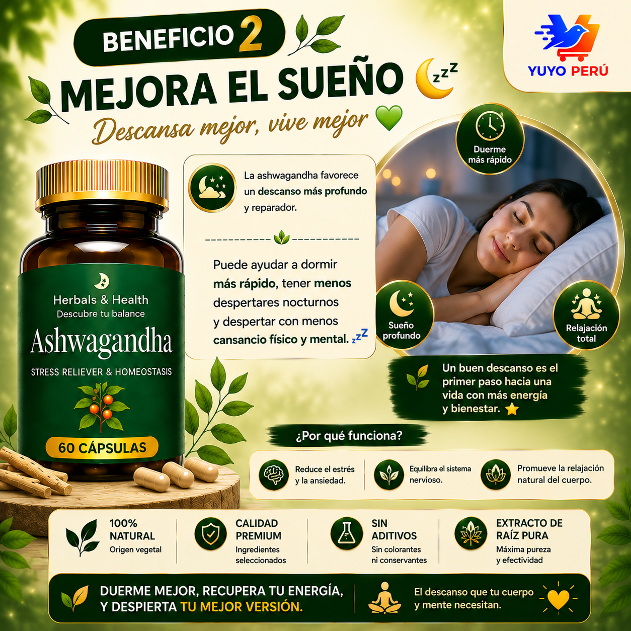 ASHWAGANDHA - 60 CAPSULAS