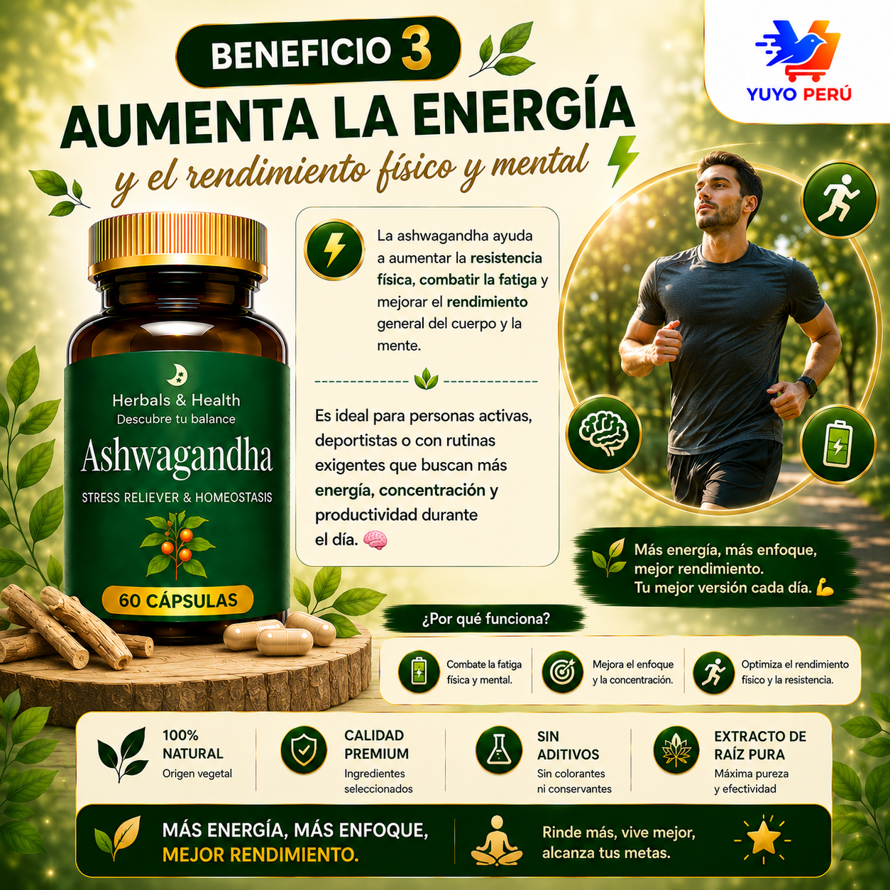 ASHWAGANDHA - 60 CAPSULAS