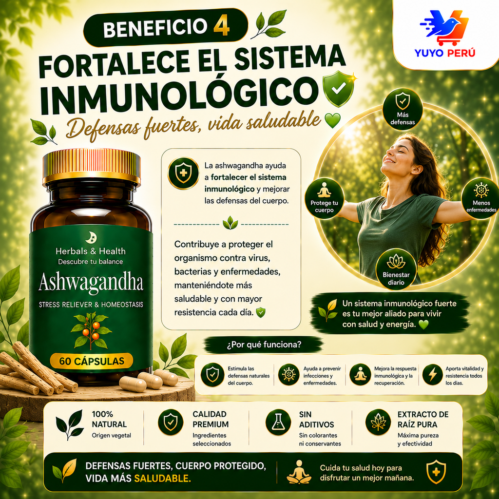 ASHWAGANDHA - 60 CAPSULAS