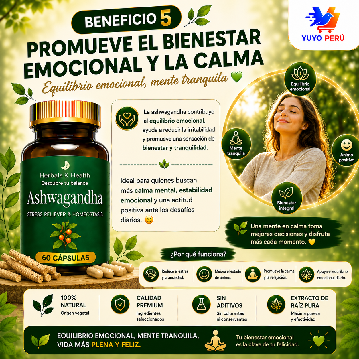 ASHWAGANDHA - 60 CAPSULAS