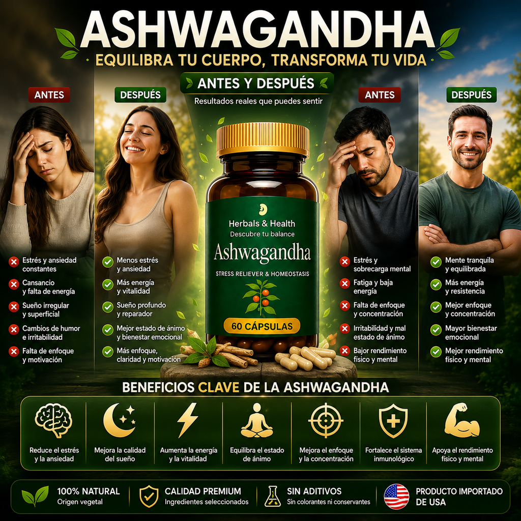 ASHWAGANDHA - 60 CAPSULAS