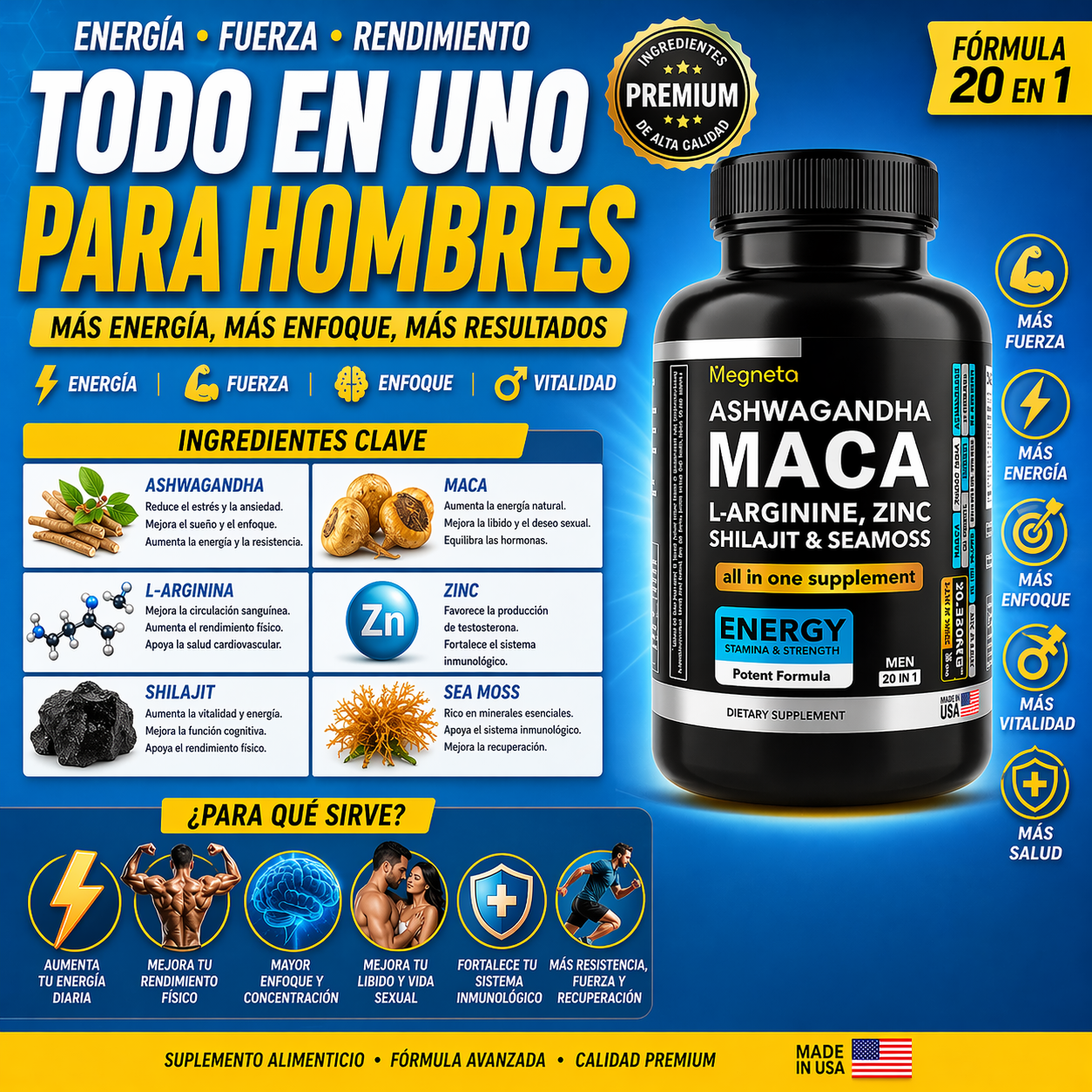 MEGNETA - 60 CAPSULAS
