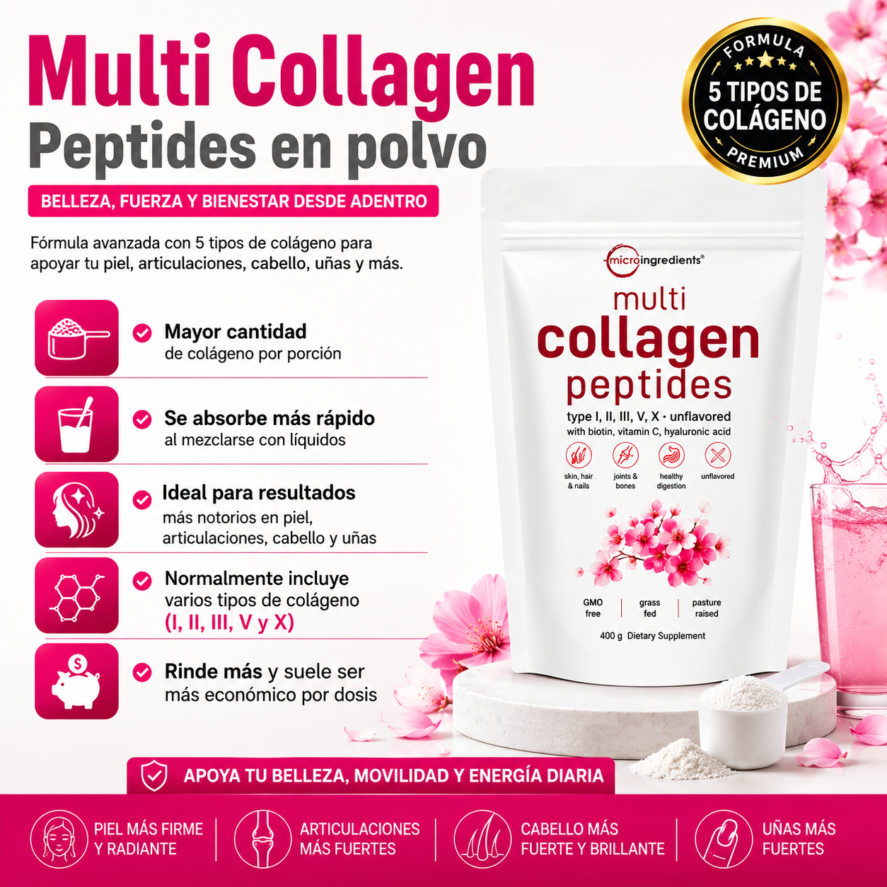 MULTI COLLAGEN PEPTIDES EN POLVO