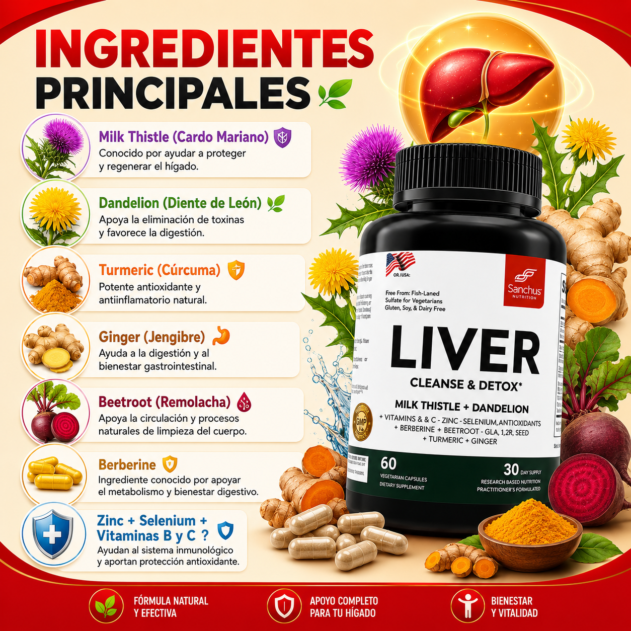 LIVER CLEANSE & DETOX - 60 CAPSULAS