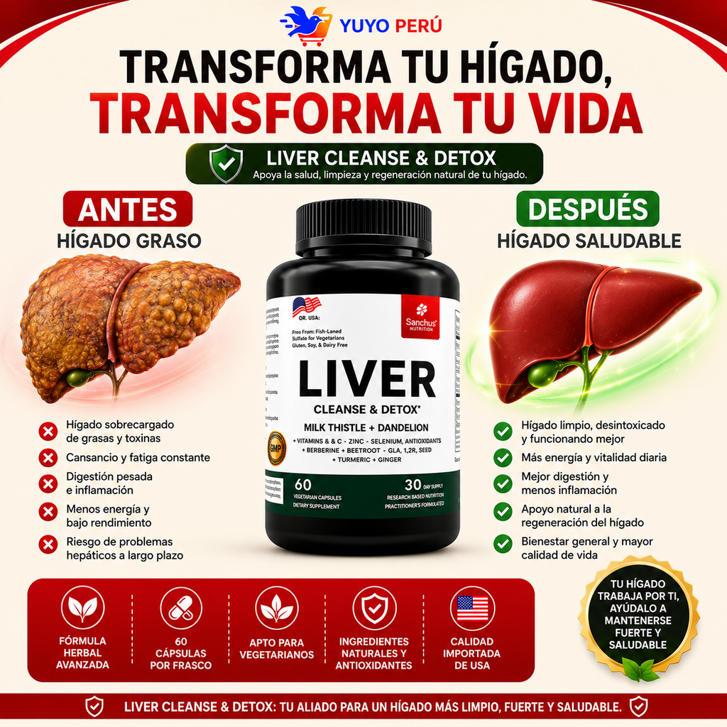 LIVER CLEANSE & DETOX - 60 CAPSULAS