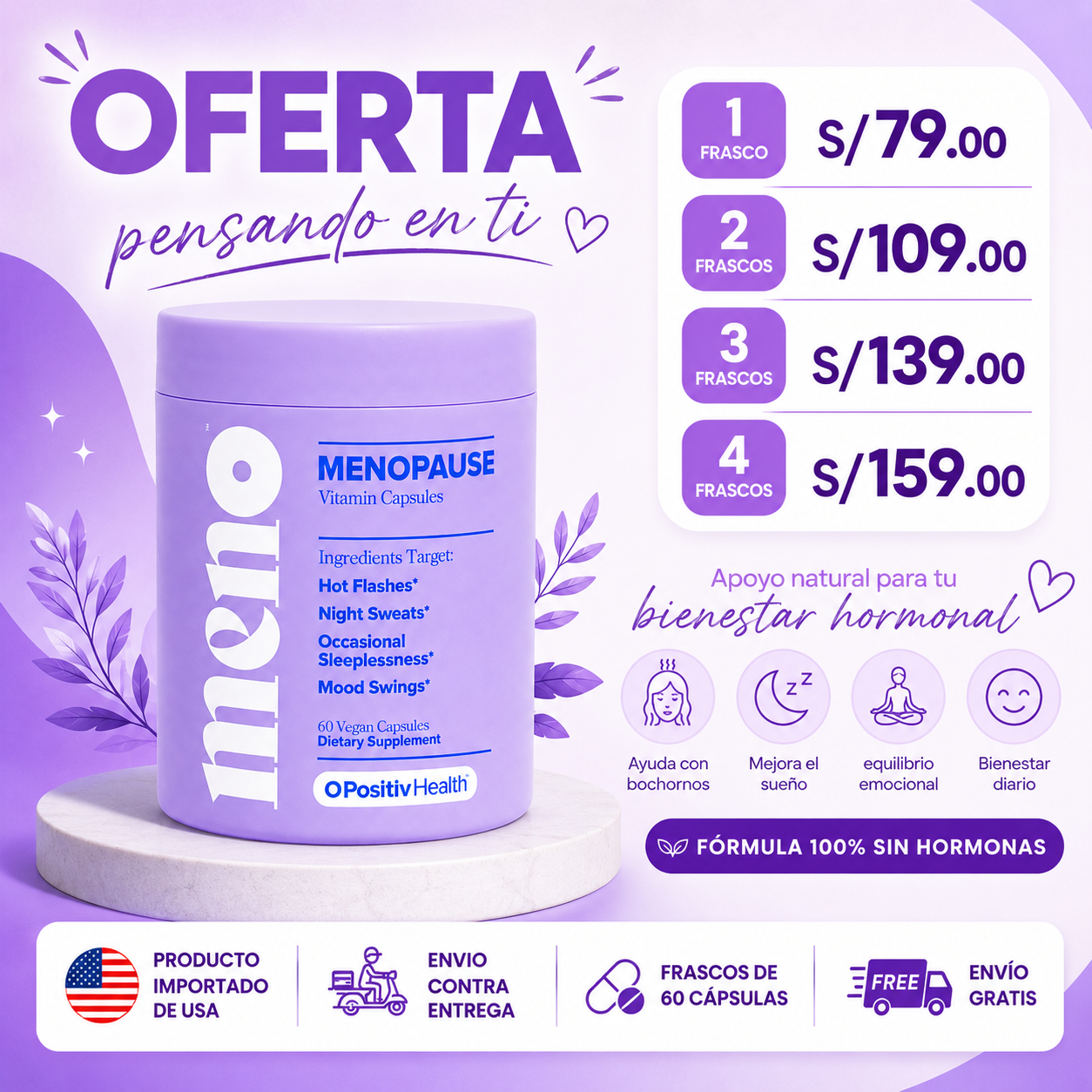 MENO PARA MUJERES - 60 CAPSULAS