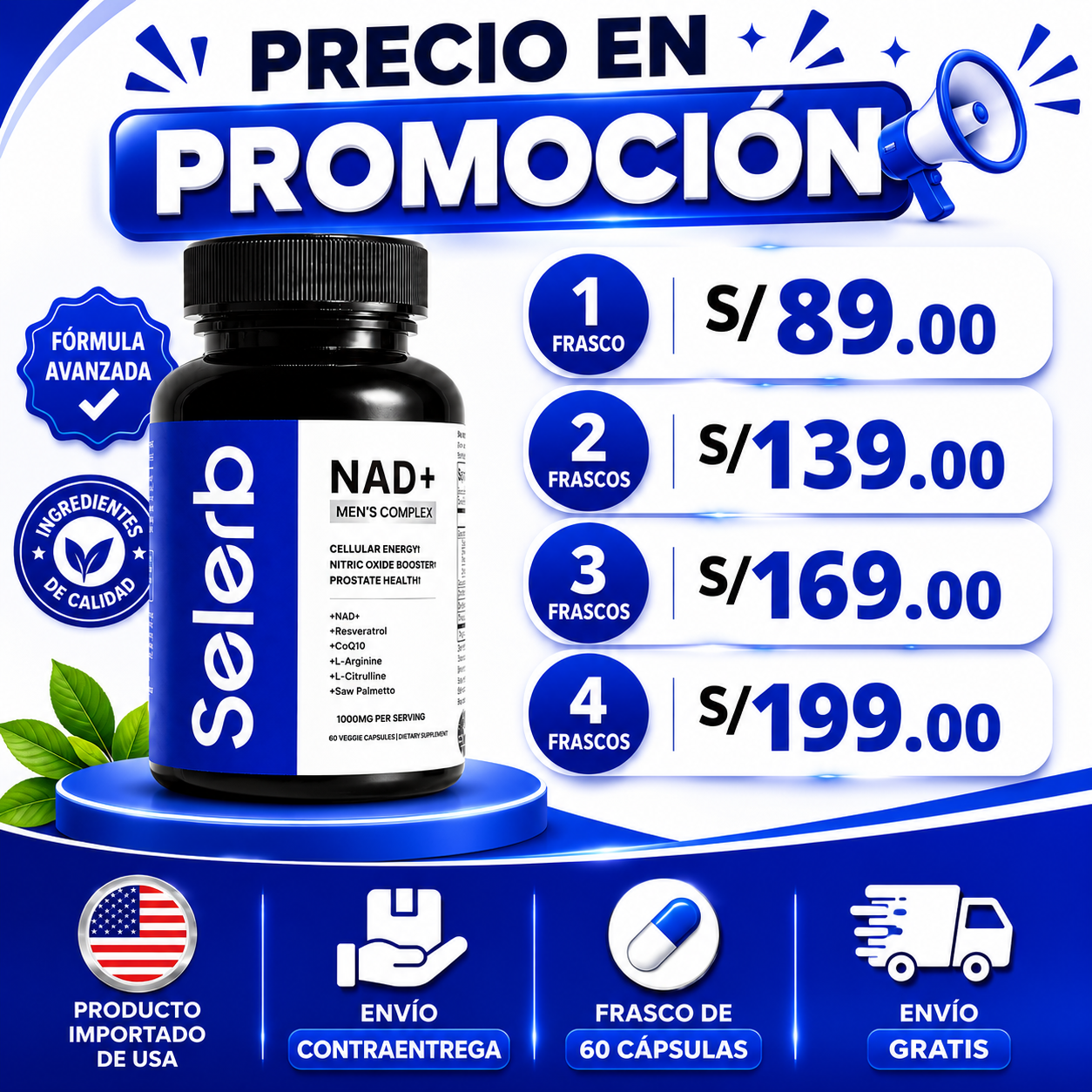 NAD+ MEN'S COMPLEX - 60 CAPSULAS