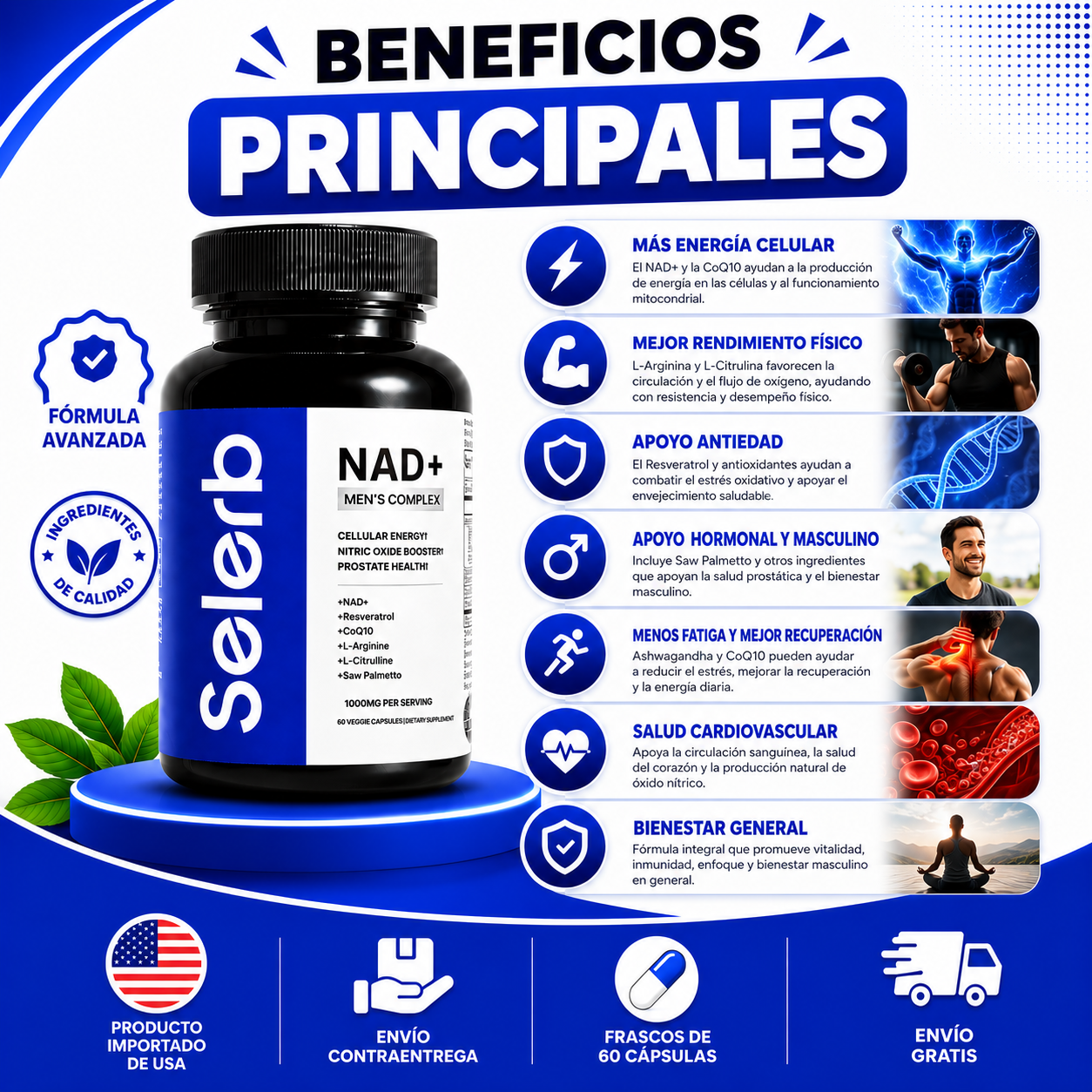 NAD+ MEN'S COMPLEX - 60 CAPSULAS