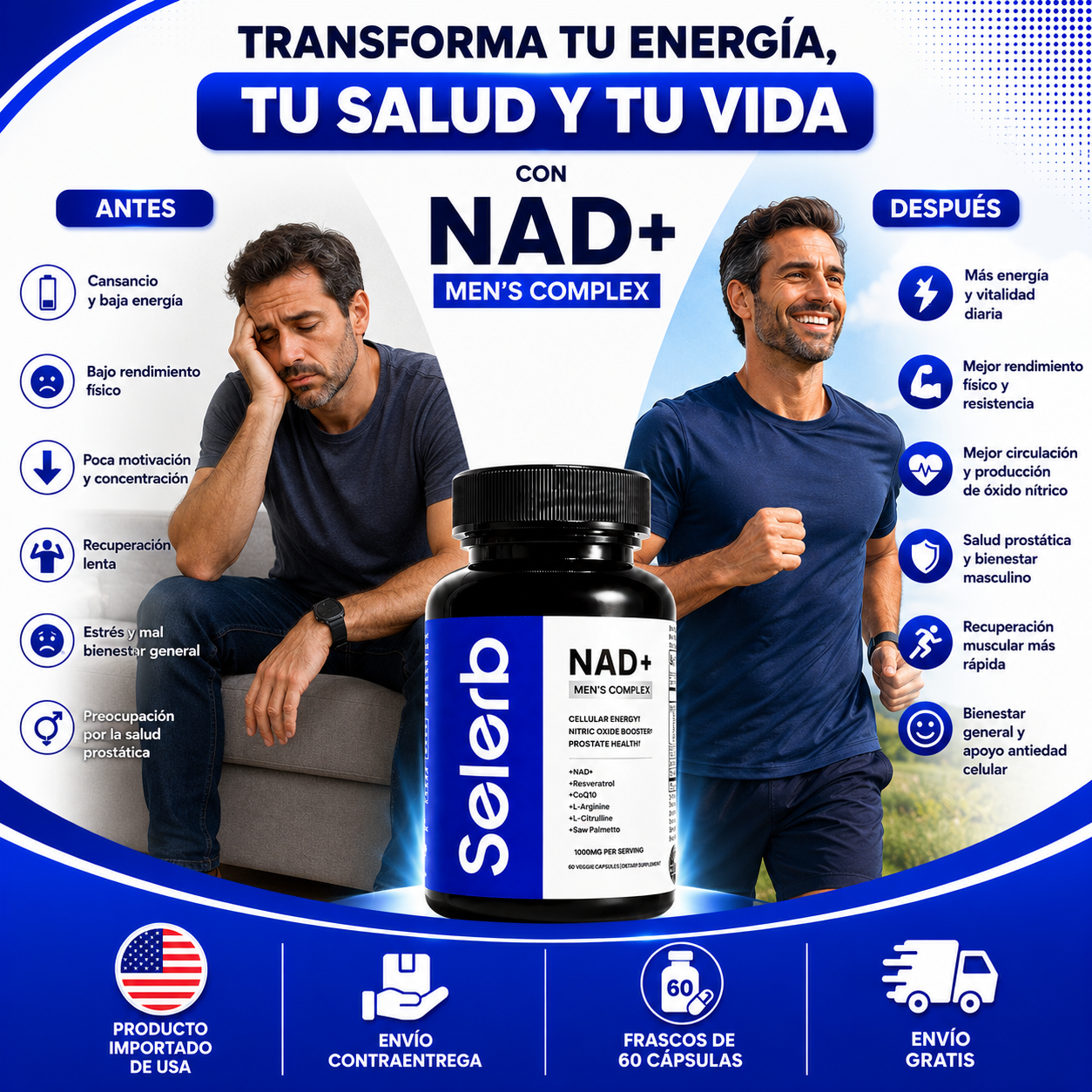 NAD+ MEN'S COMPLEX - 60 CAPSULAS