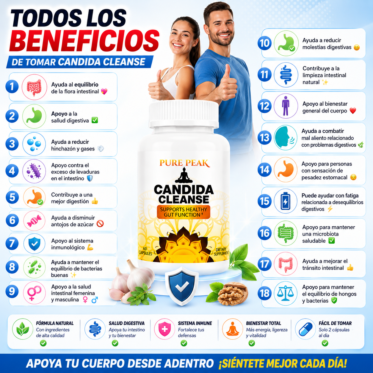 CANDIDA CLEANSE - 60 capsulas