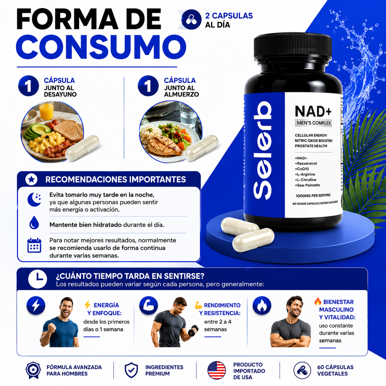 NAD+ MEN'S COMPLEX - 60 CAPSULAS