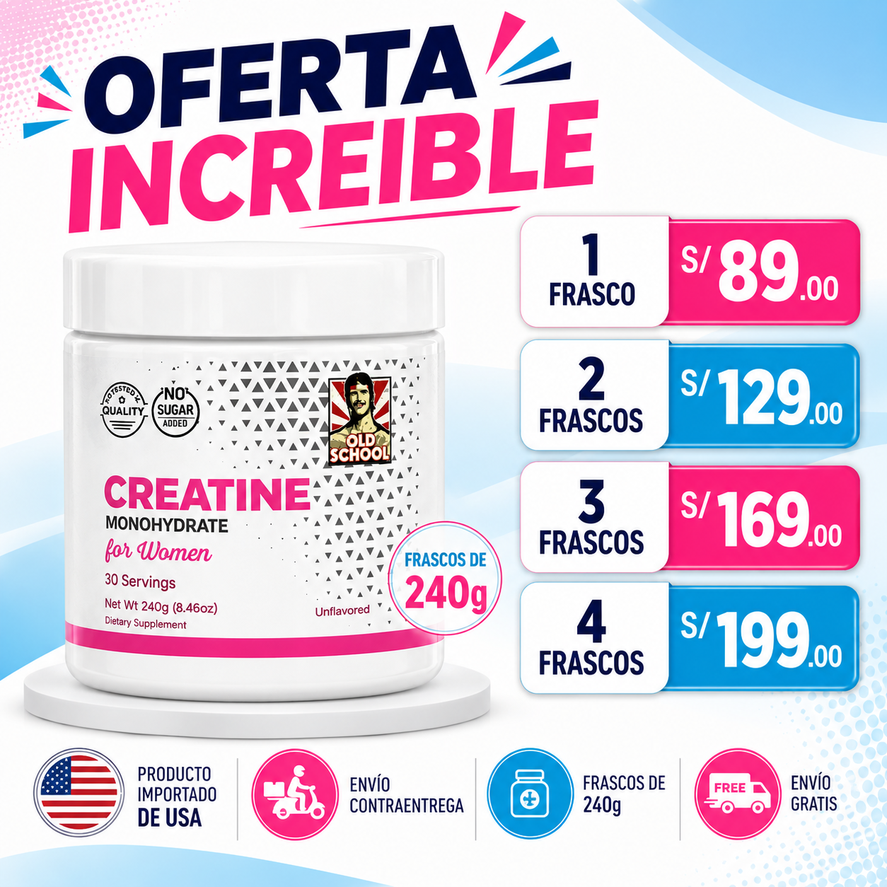 CREATINA PARA MUJERES - EN POLVO