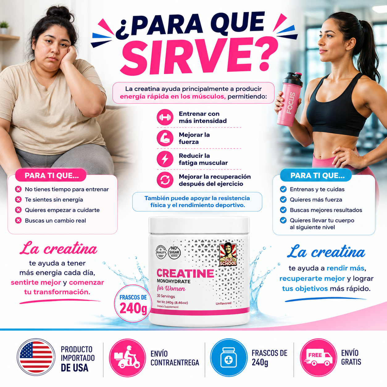 CREATINA PARA MUJERES - EN POLVO