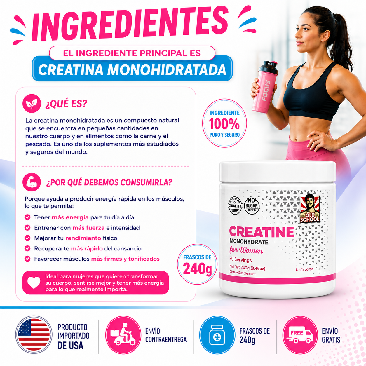 CREATINA PARA MUJERES - EN POLVO