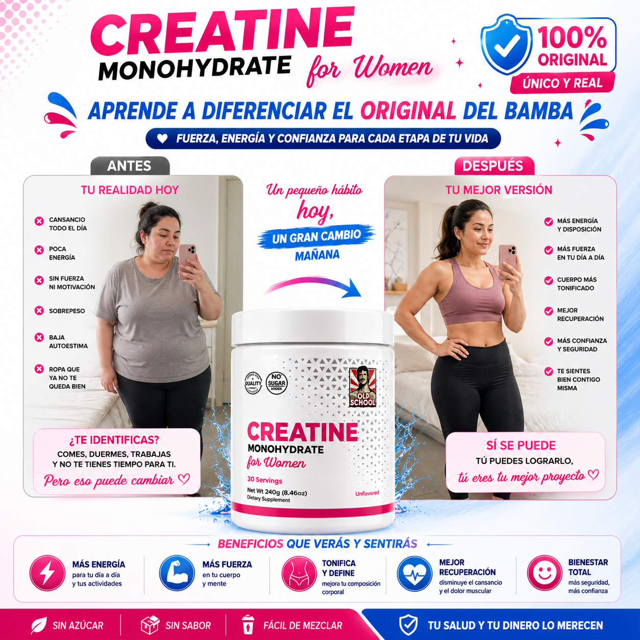 CREATINA PARA MUJERES - EN POLVO