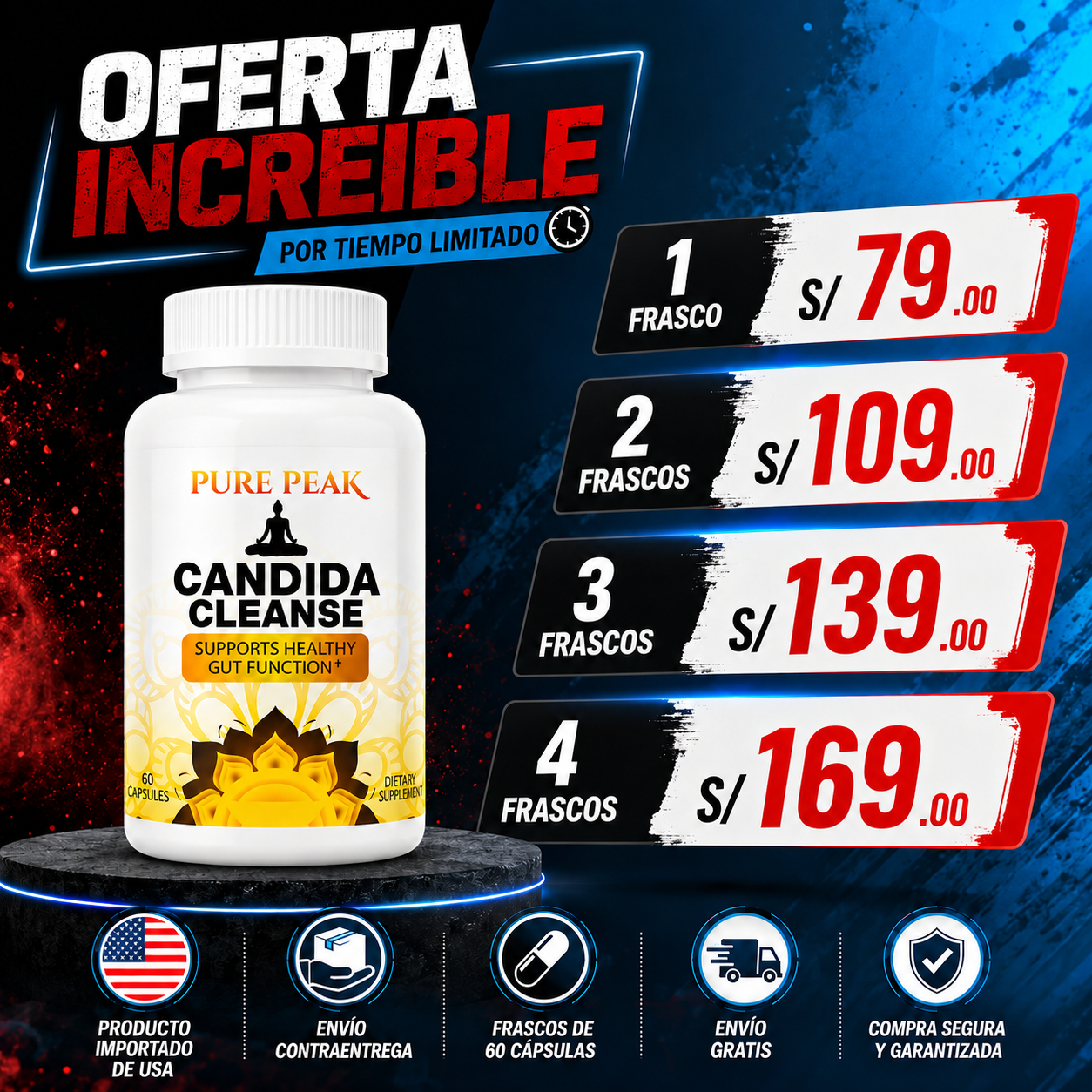 CANDIDA CLEANSE - 60 capsulas