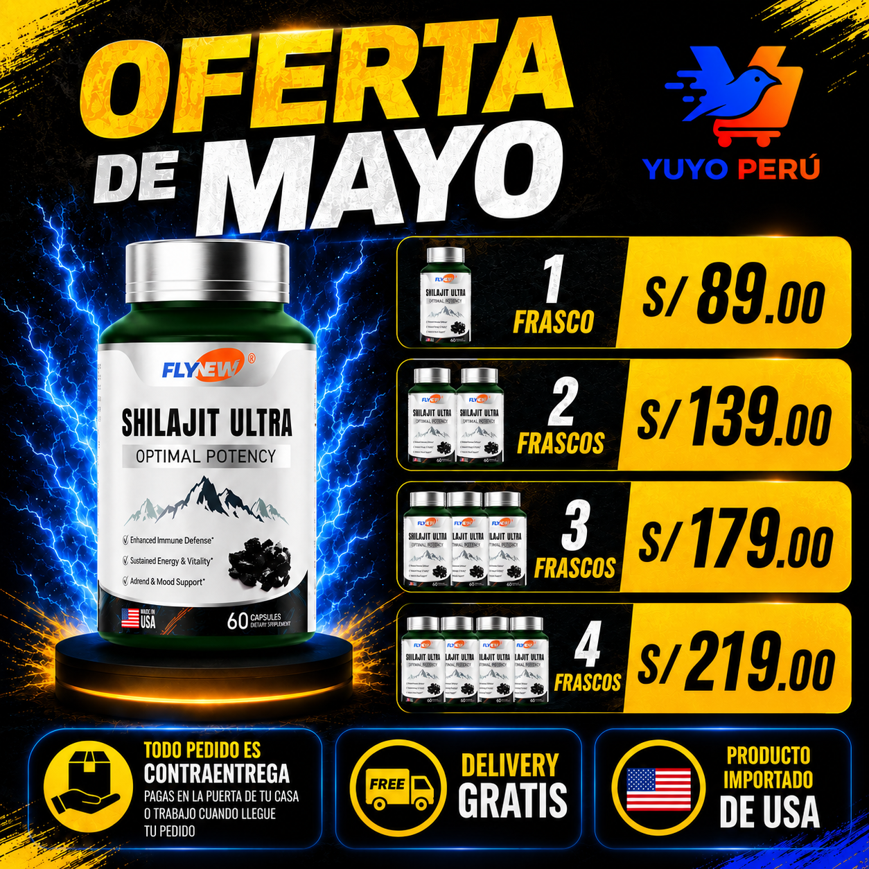 SHILAJIT ULTRA - 60 CAPSULAS